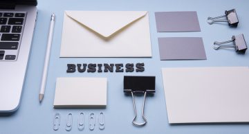 high-view-modern-office-with-business-cards