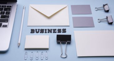 high-view-modern-office-with-business-cards